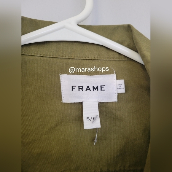 FRAME Cropped cotton-twill jumpsuit - Picture 5 of 6